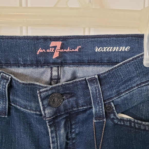 7 For All Mankind Girls Roxanne Skinny Jeans Size 14 Blue NWT - Picture 3 of 11